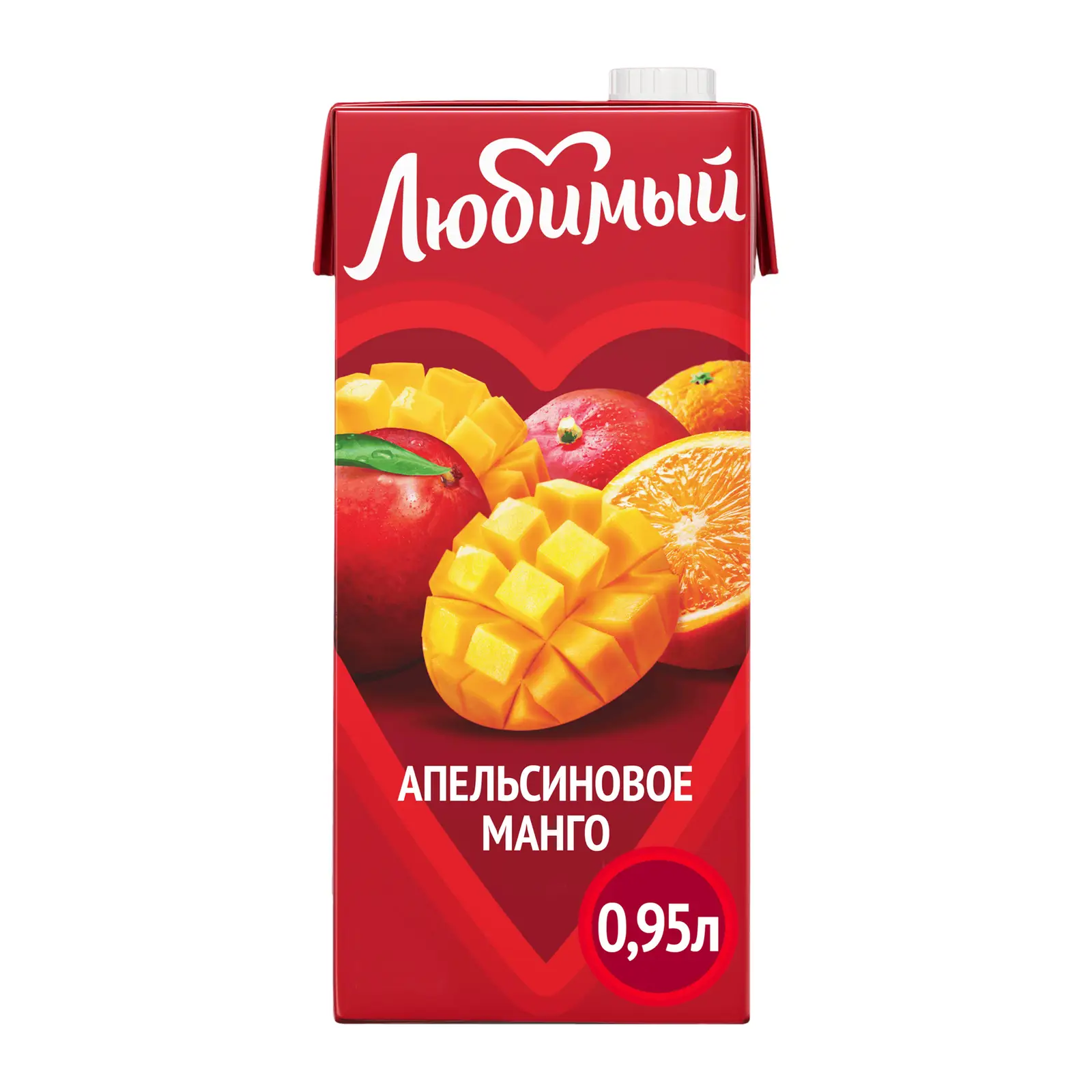 Изображение товара Напиток Любимый Апельсиновое манго 950 мл сокосодержащий натуральный