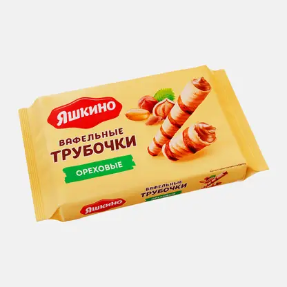 Трубочки вафельные Ореховые Яшкино 190г