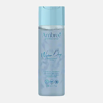 Тонер для лица и шеи Глубокое увлажнение и тонизирование Water Drop Ambree Professional 200мл
