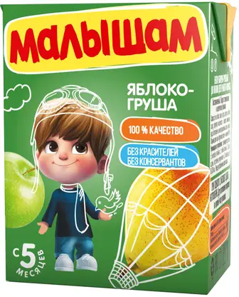 Изображение товара Нектар ФрутоНяня Малышам Яблоко-груша 200мл