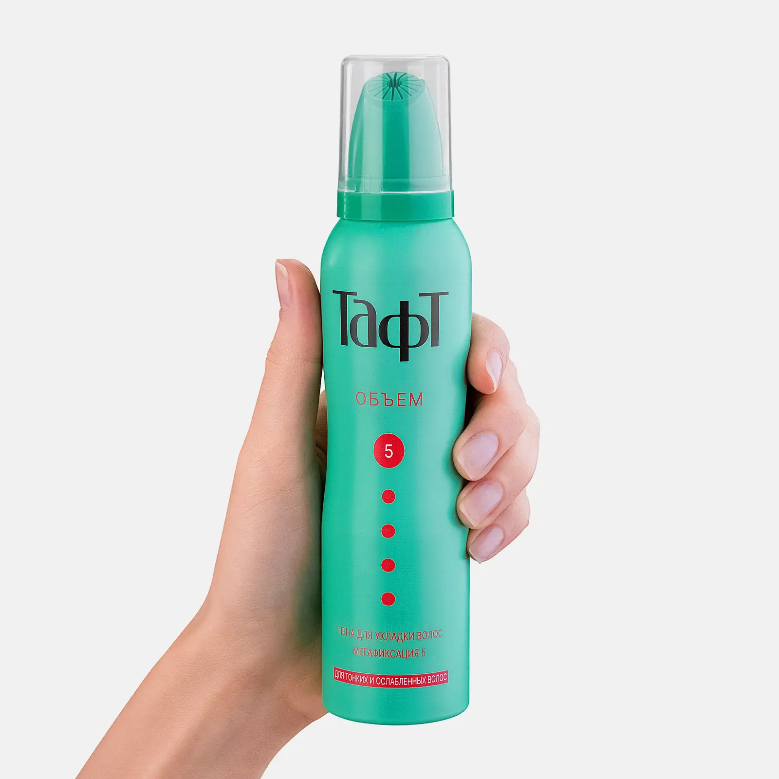 Пена для укладки волос Тафт Объем мегафиксация 150мл