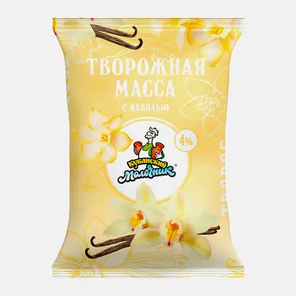 Масса творожная с ванилью Кубанский Молочник 4% 180г
