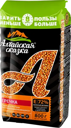 Крупа Алтайская Сказка Гречневая ядрица экстра 800г