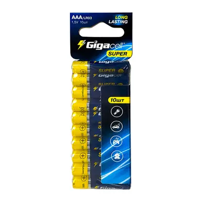 Изображение товара Батарейки Gigacel/Магнит алкалиновые ААА 10шт