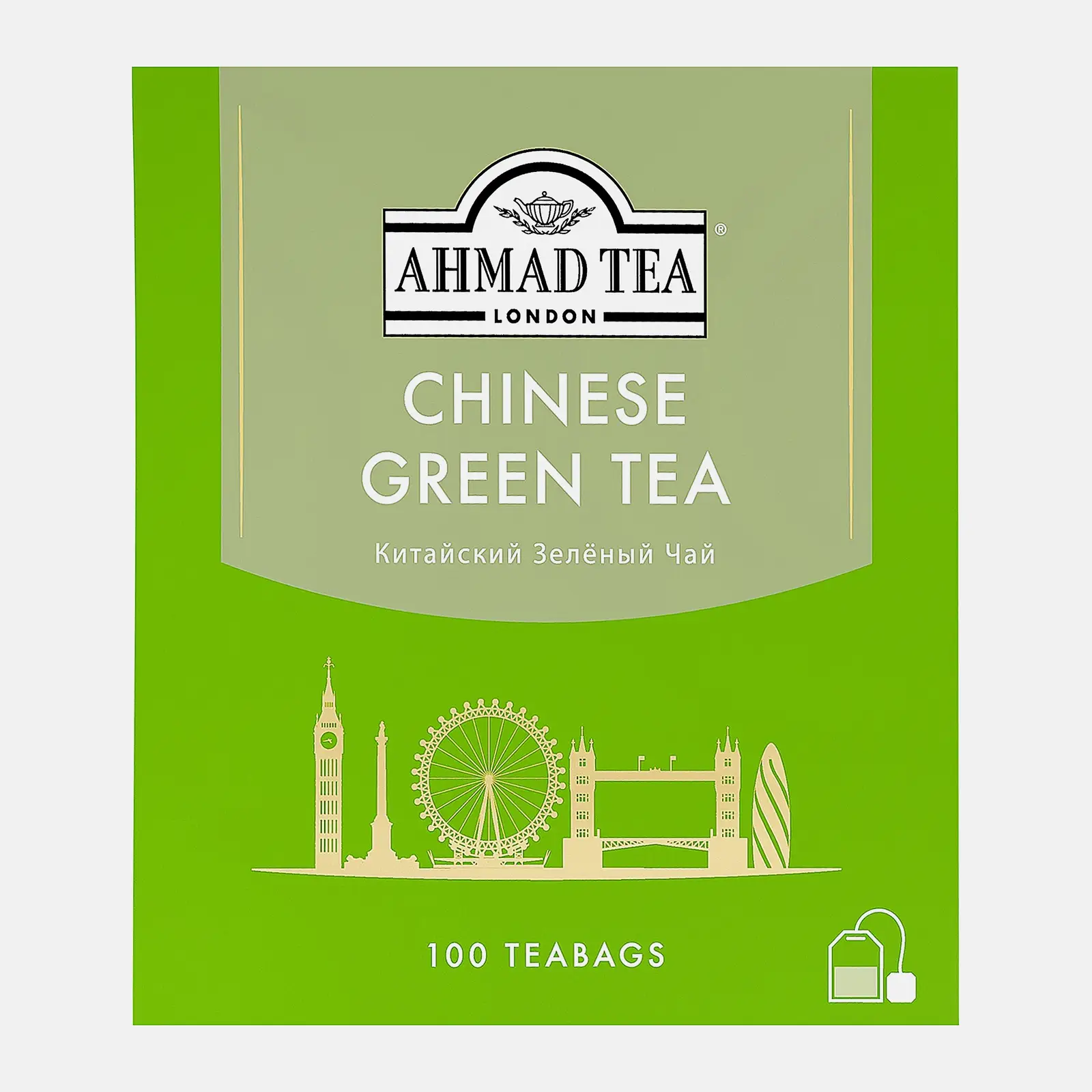 Изображение товара Зеленый чай Ahmad Tea Chinese Green Tea 100 пакетов натуральный напиток