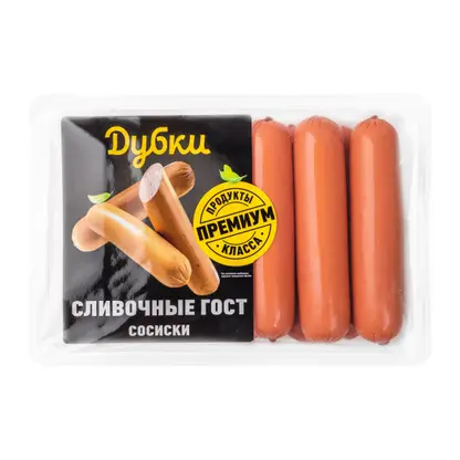 Изображение товара Сосиски Дубки Сливочные 600г