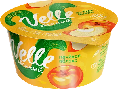 Йогурт овсяный печеное яблоко Velle 130г