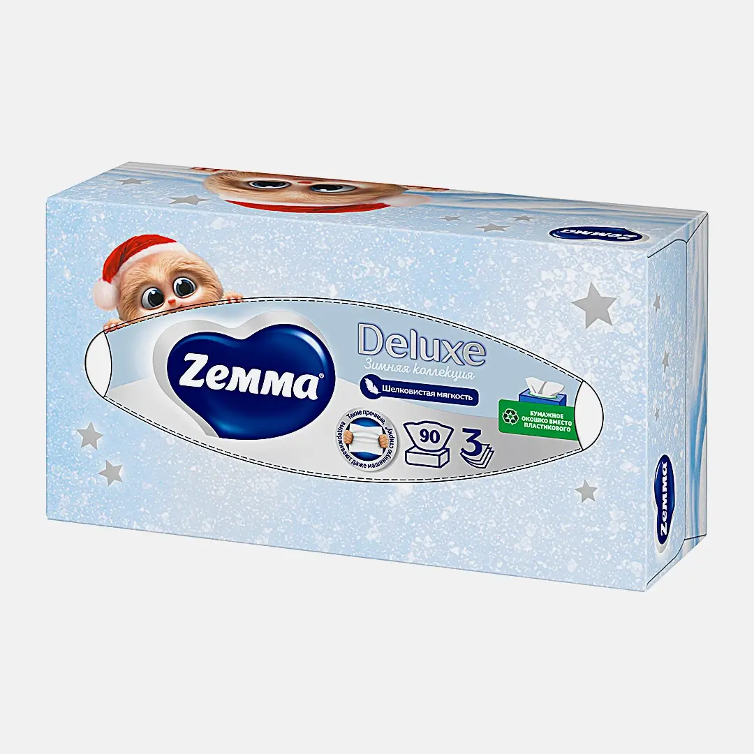 Бумажные салфетки Zemma Deluxe Design 3 слоя 90шт в ассортименте - фото 5 Бумажные салфетки Zemma Deluxe Design 3 слоя 90шт в ассортименте - фото 5