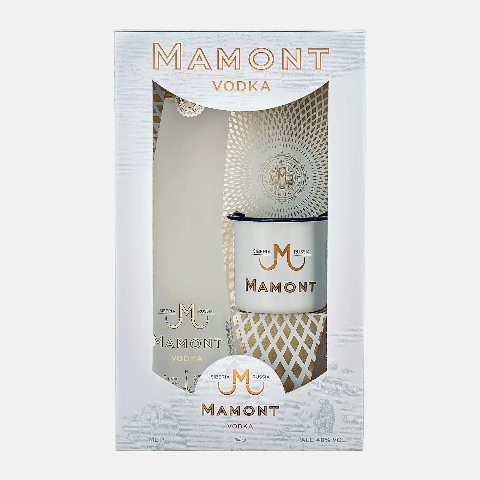 Водка Mamont 40% 700мл + кружка в подарочной упаковке Водка Mamont 40% 700мл + кружка в подарочной упаковке