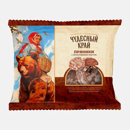 Пряники с шоколадным вкусом Чудесный Край 400г
