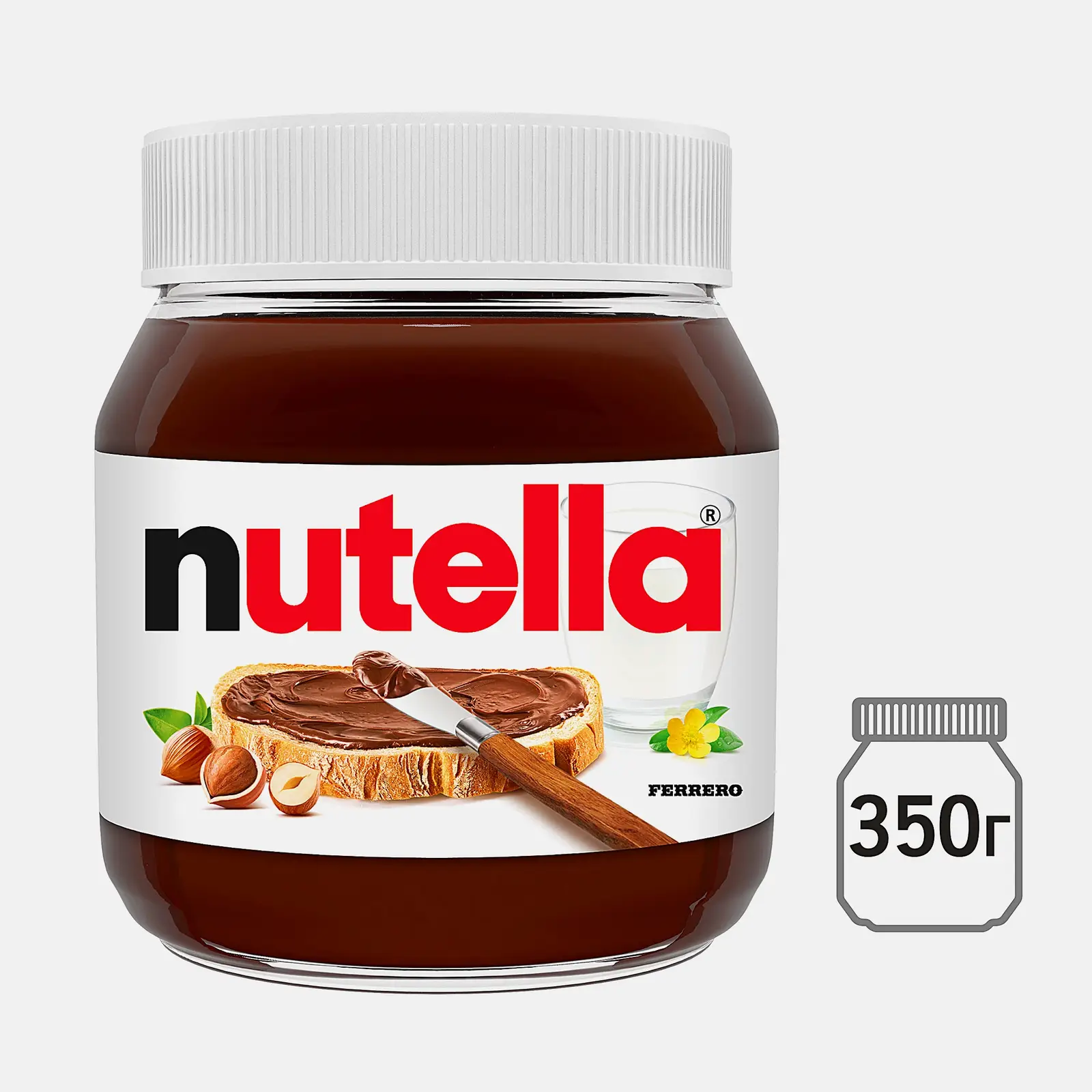 Паста ореховая с добавлением какао Nutella 350г - фото 2