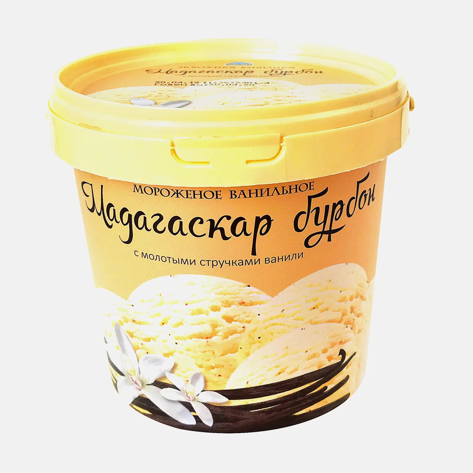 Мороженое Проксима Мадагаскарский бурбон сливочное ванильное ведерко 450г