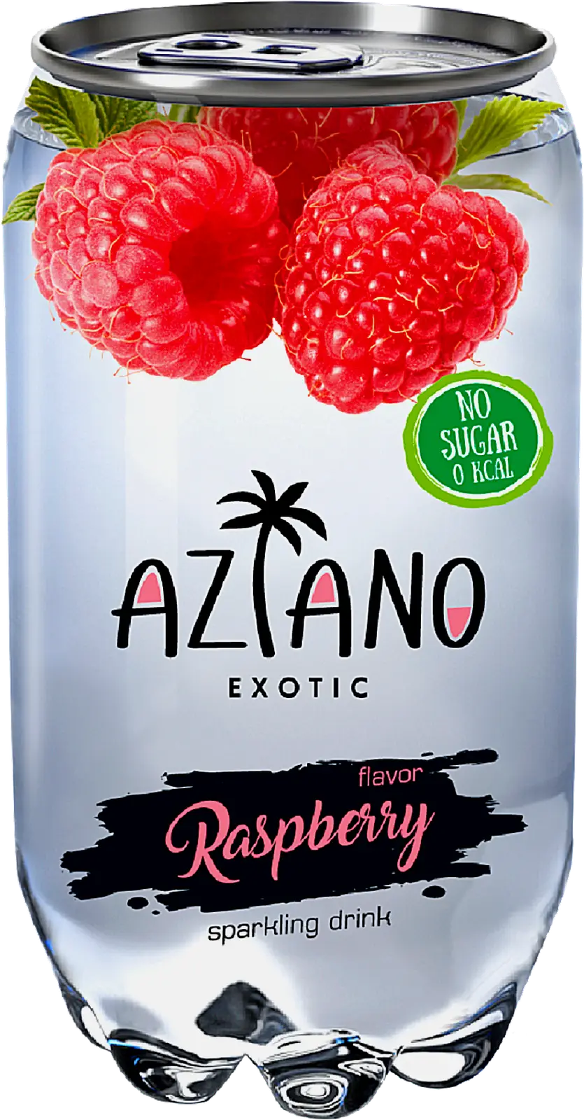Изображение товара Газированный напиток Aziano Малина 0.35 л без сахара