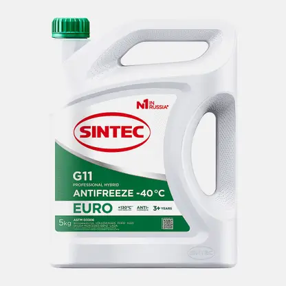 Антифриз Sintec LUX G11 зеленый 5кг