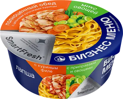 Лапша Бизнес меню с куриным филе приправами и овощами 110г