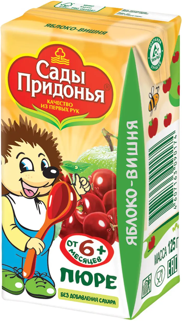 Изображение товара Пюре Сады Придонья Яблоко вишня 125г