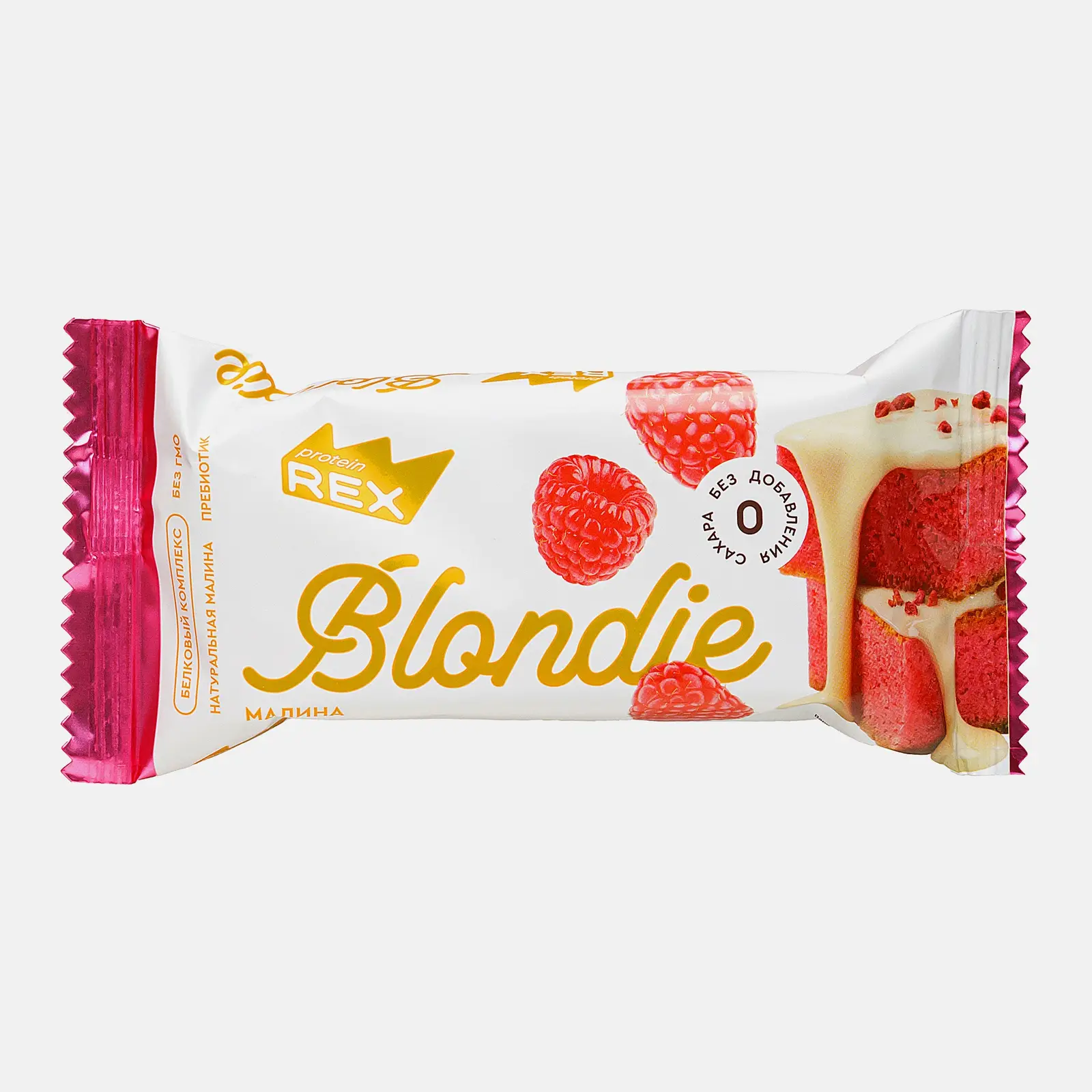 Изображение товара Протеиновое пирожное Protein Rex Брауни Малина 50г - полезный десерт с высоким содержанием белка