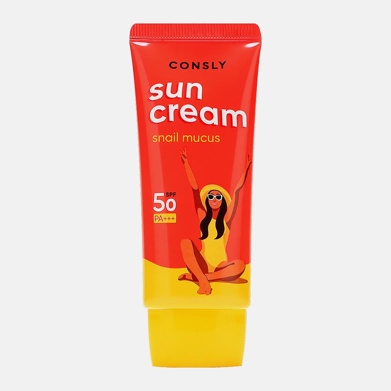 Крем солнцезащитный с муцином улитки для комбинированной кожи SPF50+ PA+ Consly 50мл