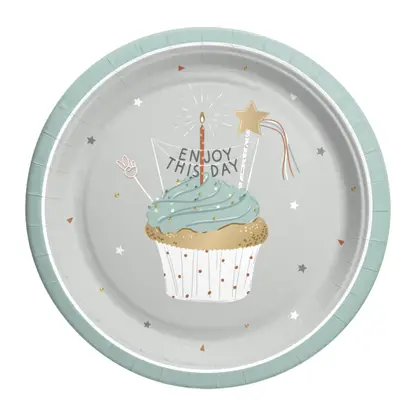 Изображение товара Тарелки картонные Пакетико Party 23см 6шт в ассортименте