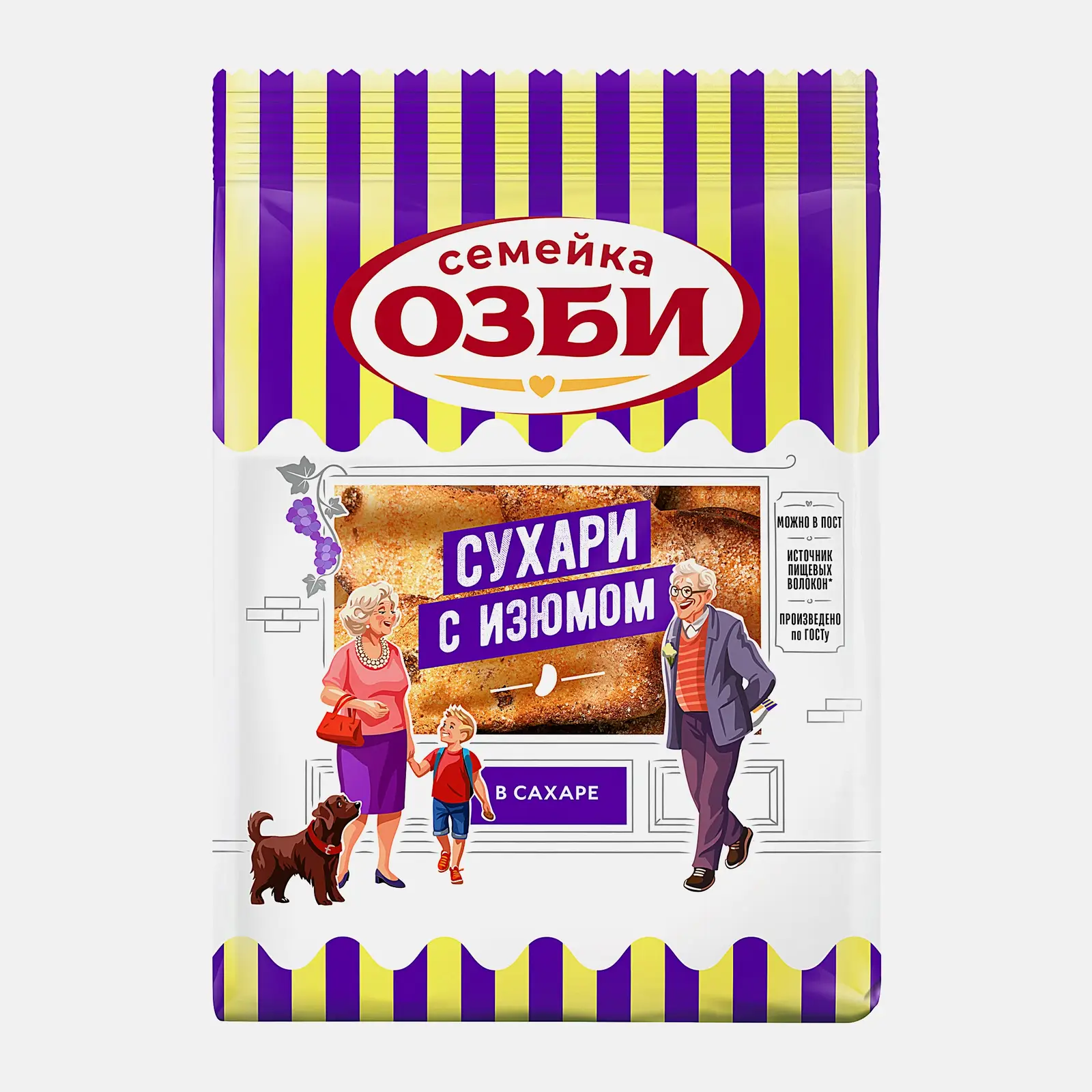 Изображение товара Сухари Семейка Озби с изюмом классические 300г - выпечка с натуральными ингредиентами