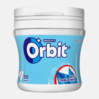 Жевательная резинка Orbit Сладкая мята без сахара банка 68г