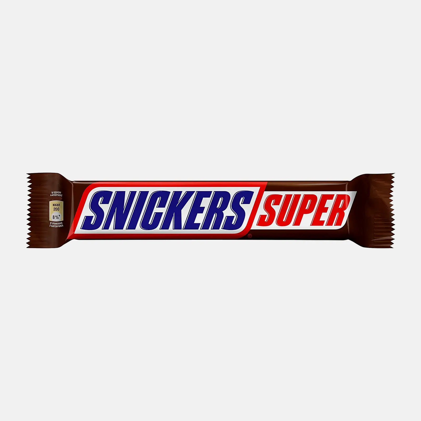 Шоколадный батончик с карамелью арахисом и нугой Snickers Super 80г в ассортименте