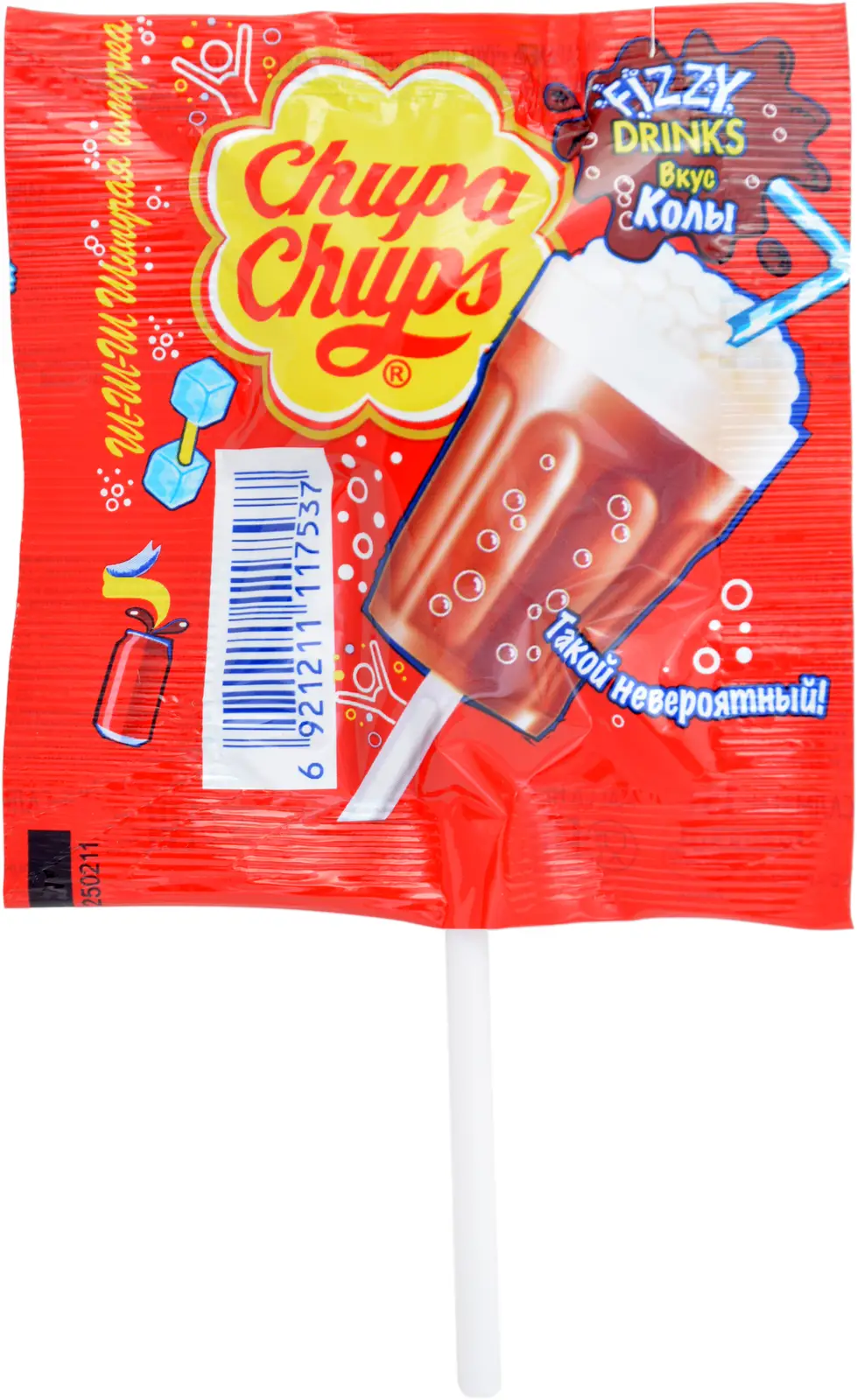 Карамель Chupa-Chups Fizzi Drinks на палочке 15г — в каталоге на сайте сети  Магнит | Краснодар