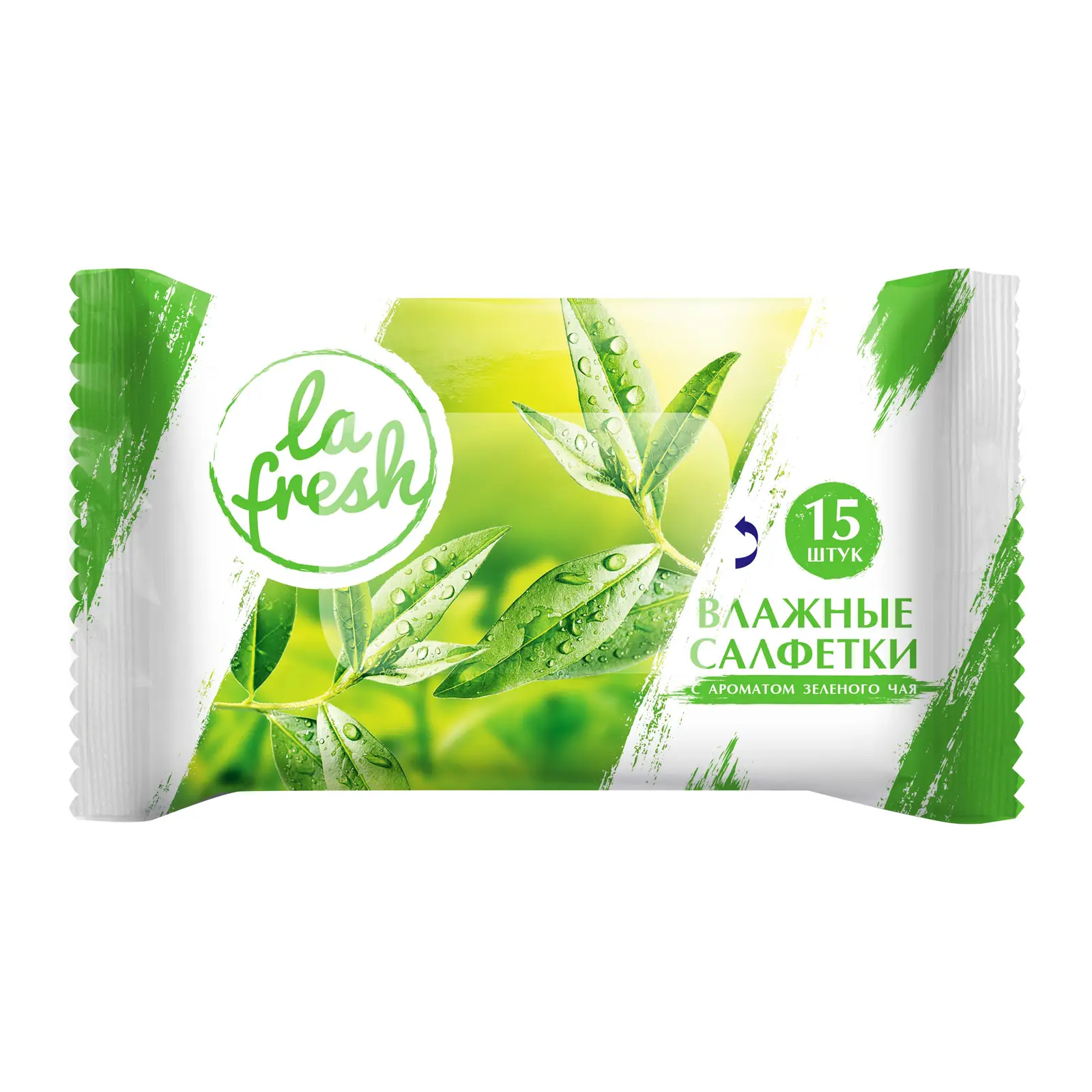 Влажные салфетки La Fresh с ароматом зеленого чая 15шт