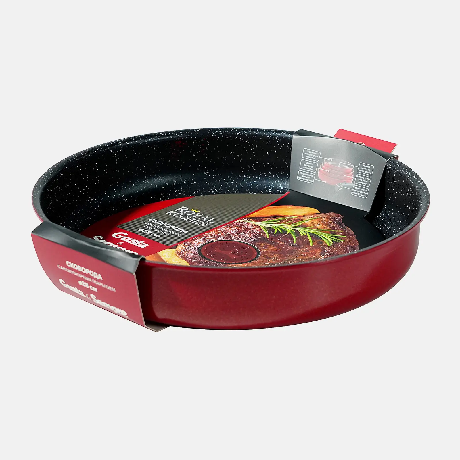 Сковорода Royal Kuchen индукция кованый алюминий антипригарная 28см