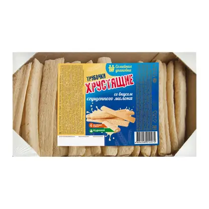 Изображение товара Вафельные трубочки хрустящие со вкусом сгущенного молока Махеевъ 400г