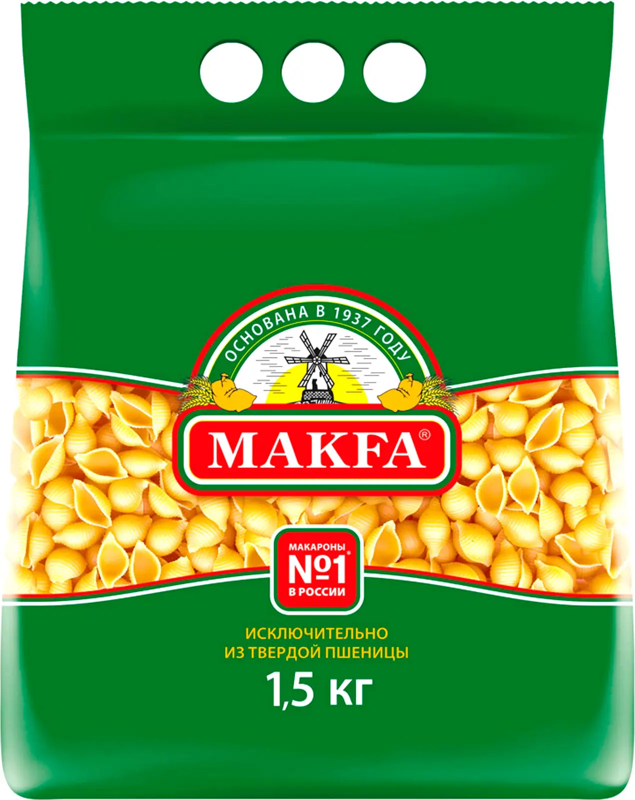 Макароны Makfa Ракушки 1.5кг — в каталоге на сайте сети Магнит | Краснодар