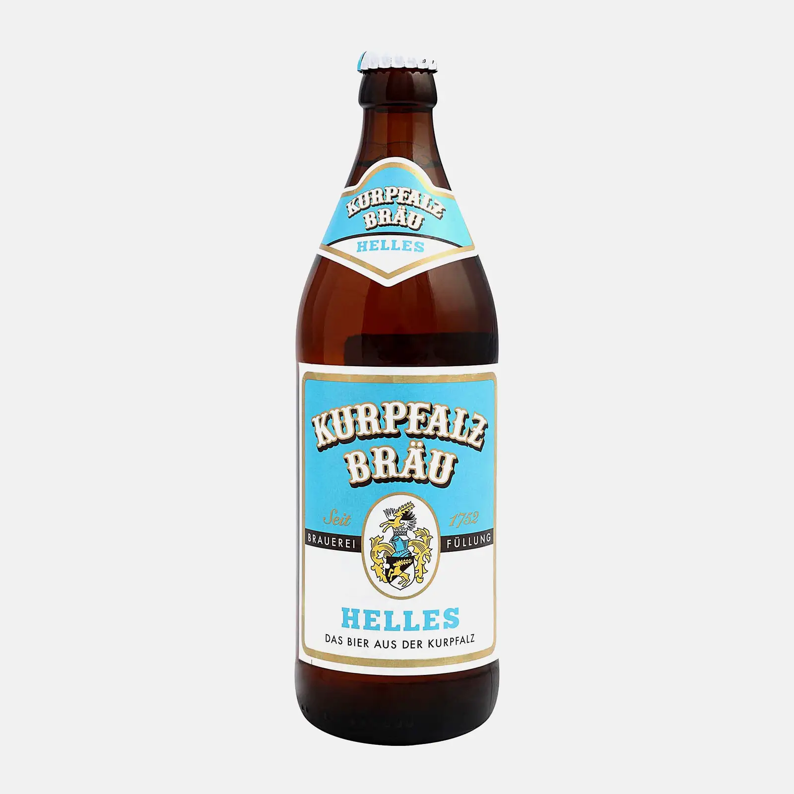 Пиво Kurpfalz Brau Helles светлое фильтрованное непастеризованное 5.2% 500мл