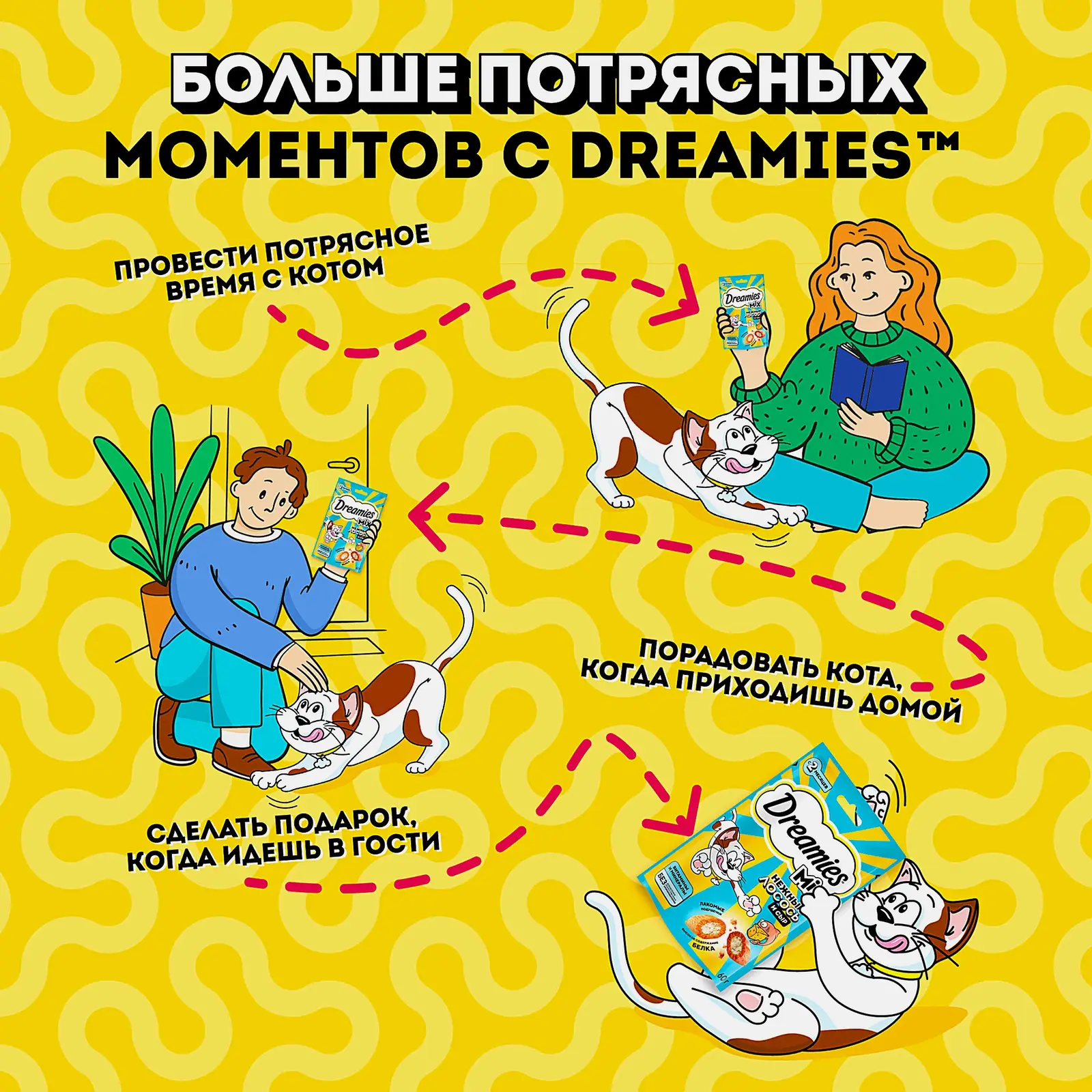 Лакомство для кошек с лососем и сыром Dreamies 60г - фото 3 Лакомство для кошек с лососем и сыром Dreamies 60г - фото 3