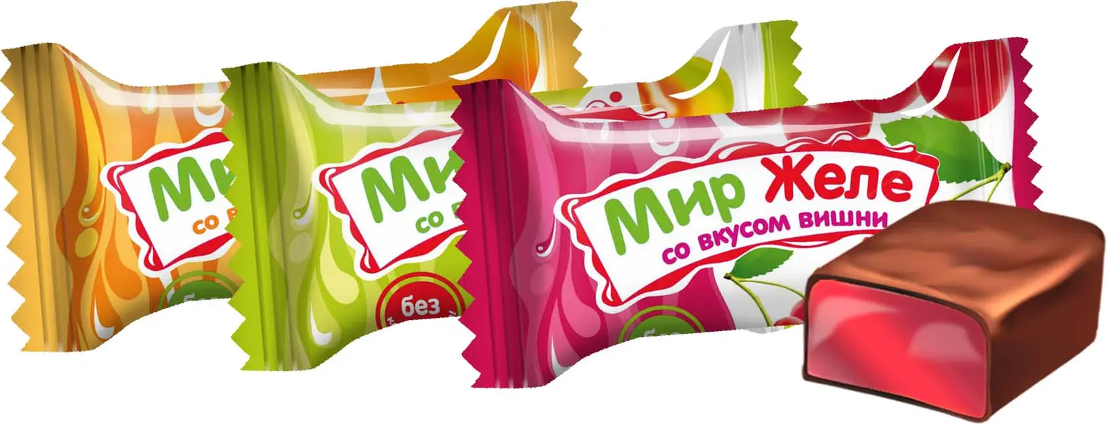 Изображение товара Конфеты Фруктовый микс Мир желе - нежное лакомство с фруктовыми вкусами