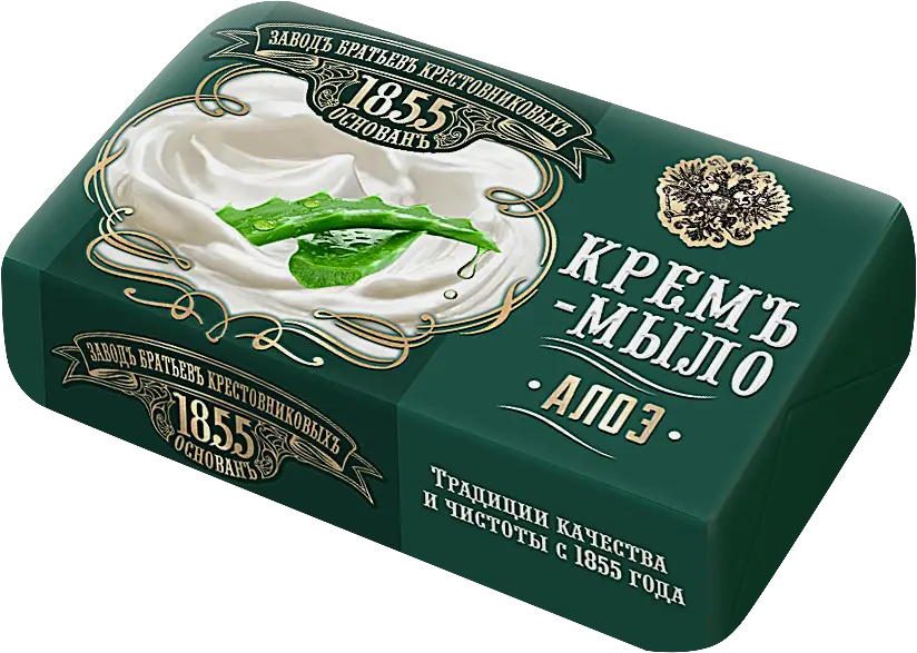 Крем-мыло Заводъ Братьевъ Крестовниковыхъ твердое Алоэ 190г Крем-мыло Заводъ Братьевъ Крестовниковыхъ твердое Алоэ 190г