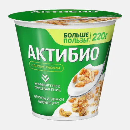Биойогурт Актибио отруби злаки 2.9% 220г