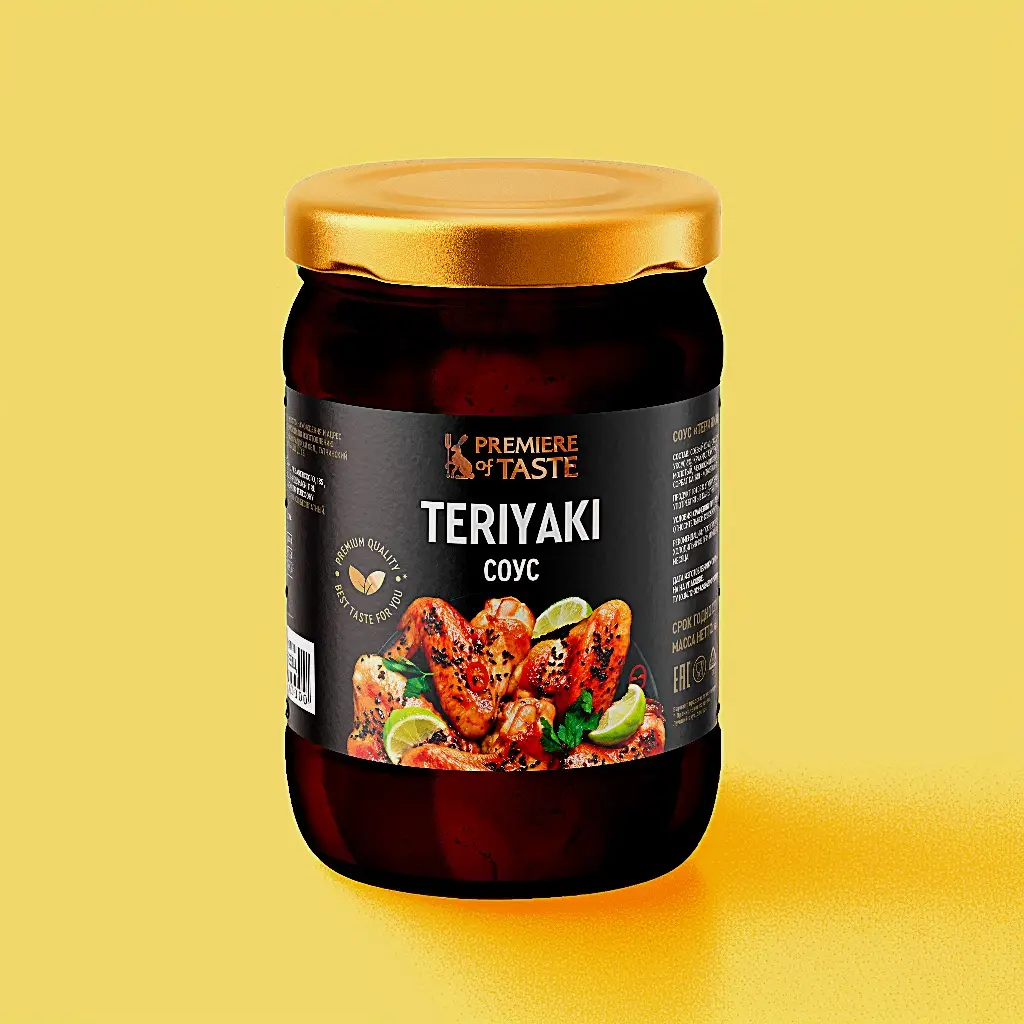 Изображение товара Соус терияки Premiere of Taste 400г с насыщенным сладко-солёным вкусом для блюд азиатской кухни