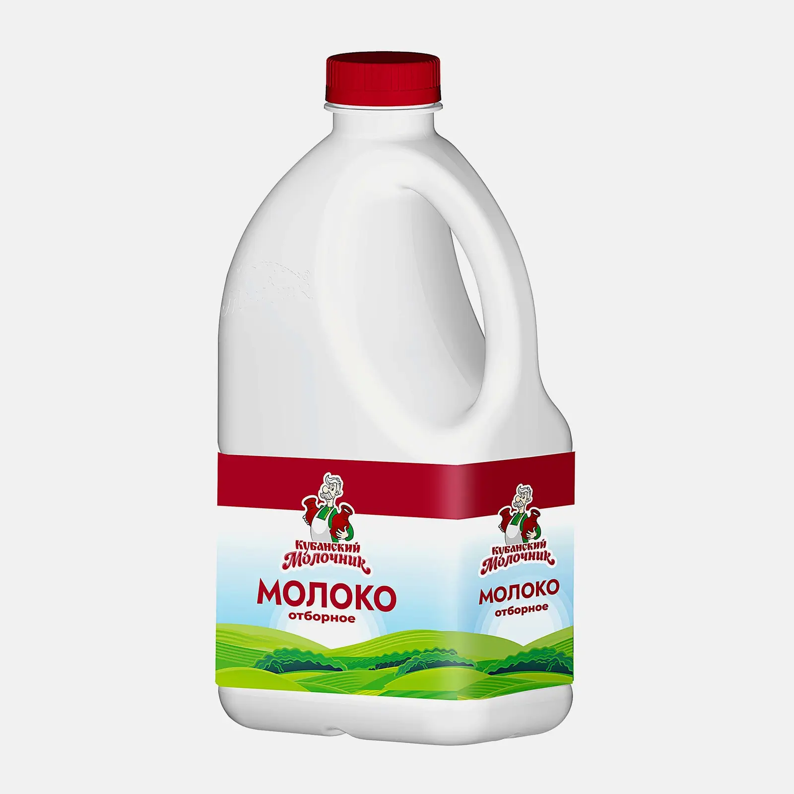 Изображение товара Пастеризованное цельное молоко Кубанский Молочник 1.4 кг 6% жирности