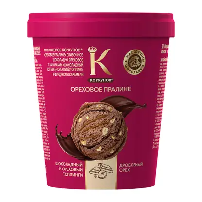 Изображение товара Мороженое ореховое пралине Коркунов 8% 280г