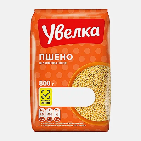 Пшено Увелка шлифованное 800г