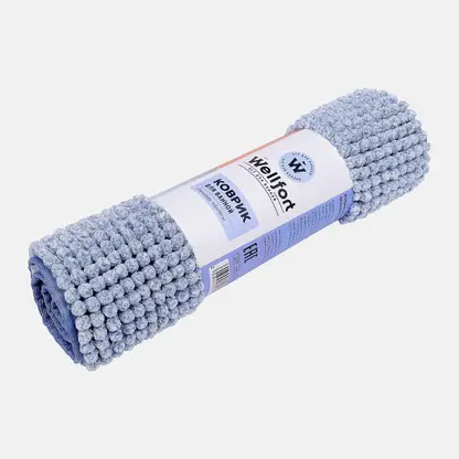 Двухцветный коврик для ванной Wellfort 45*75см