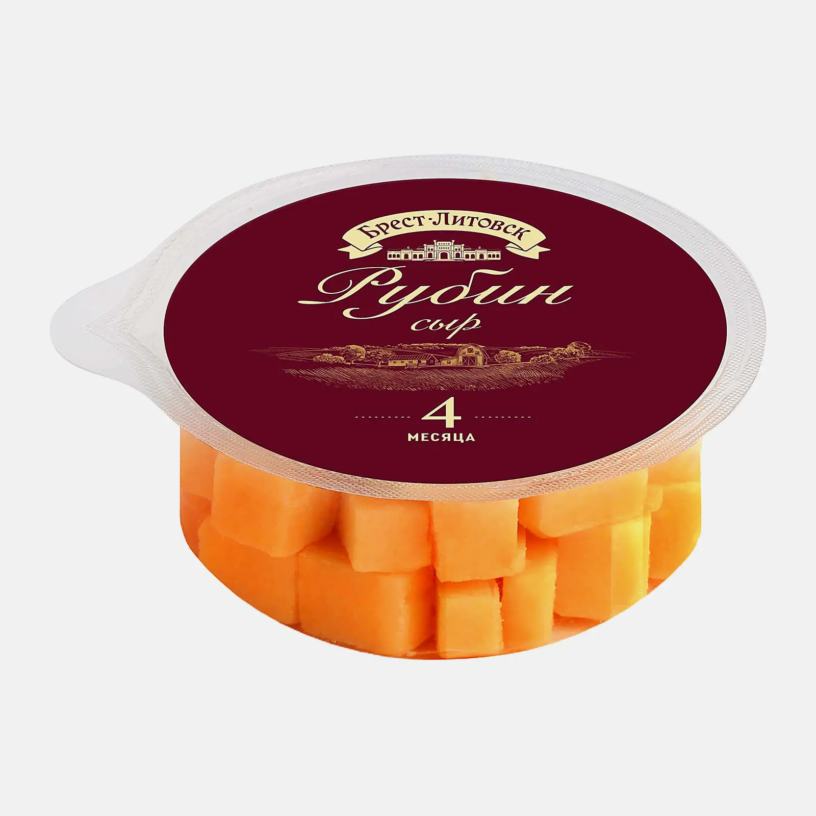 Изображение товара Сыр Брест-Литовск Сыр Рубин Кубики выдержанный 4 месяца 150 г