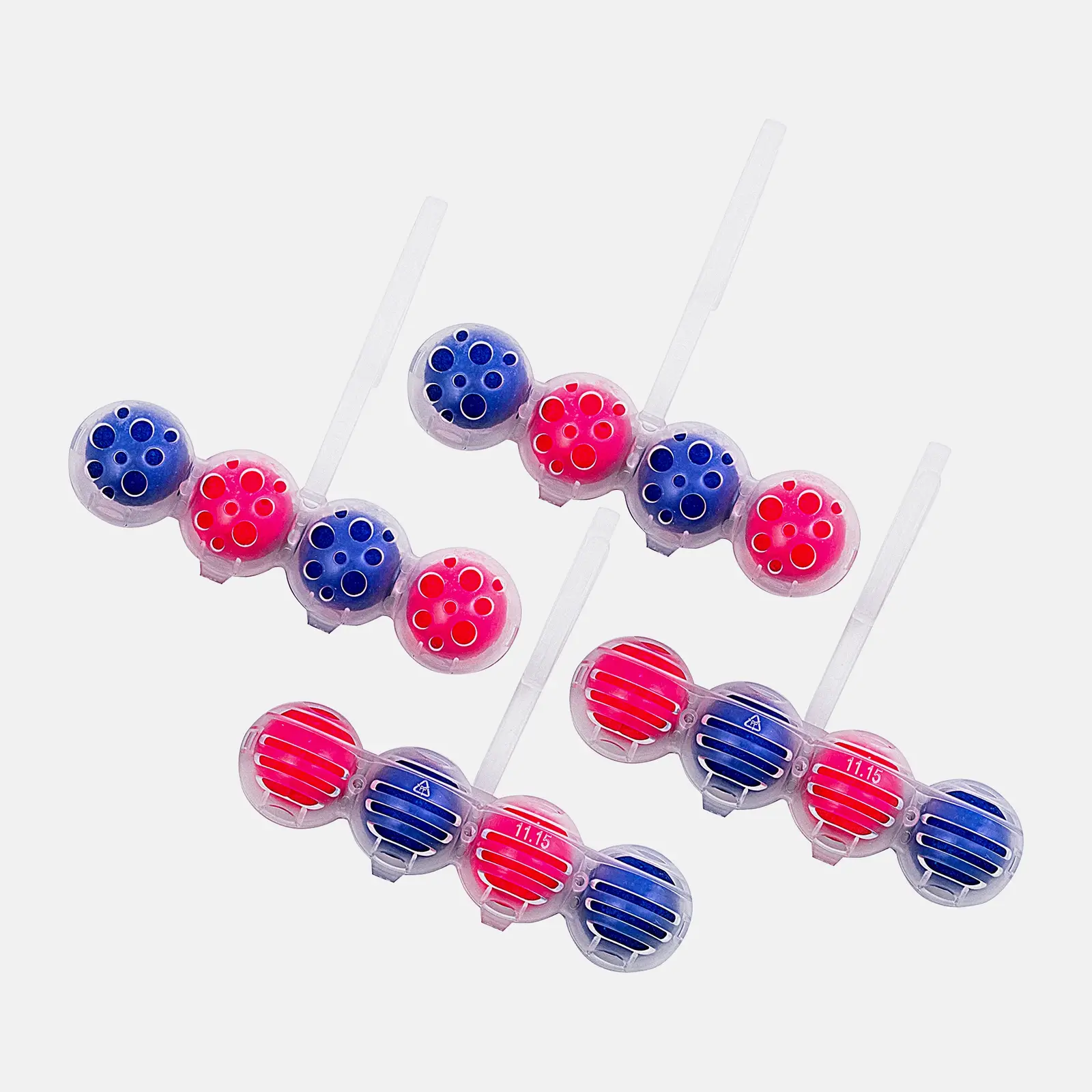 Туалетный блок Бреф Сила-Актив Цветочная свежесть шарики для унитаза 4шт*50г