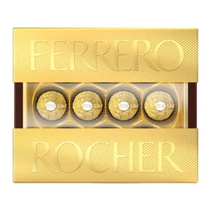 Изображение товара Конфеты Ferrero Rocher 125г - шоколадные с орехами и вафельной оболочкой