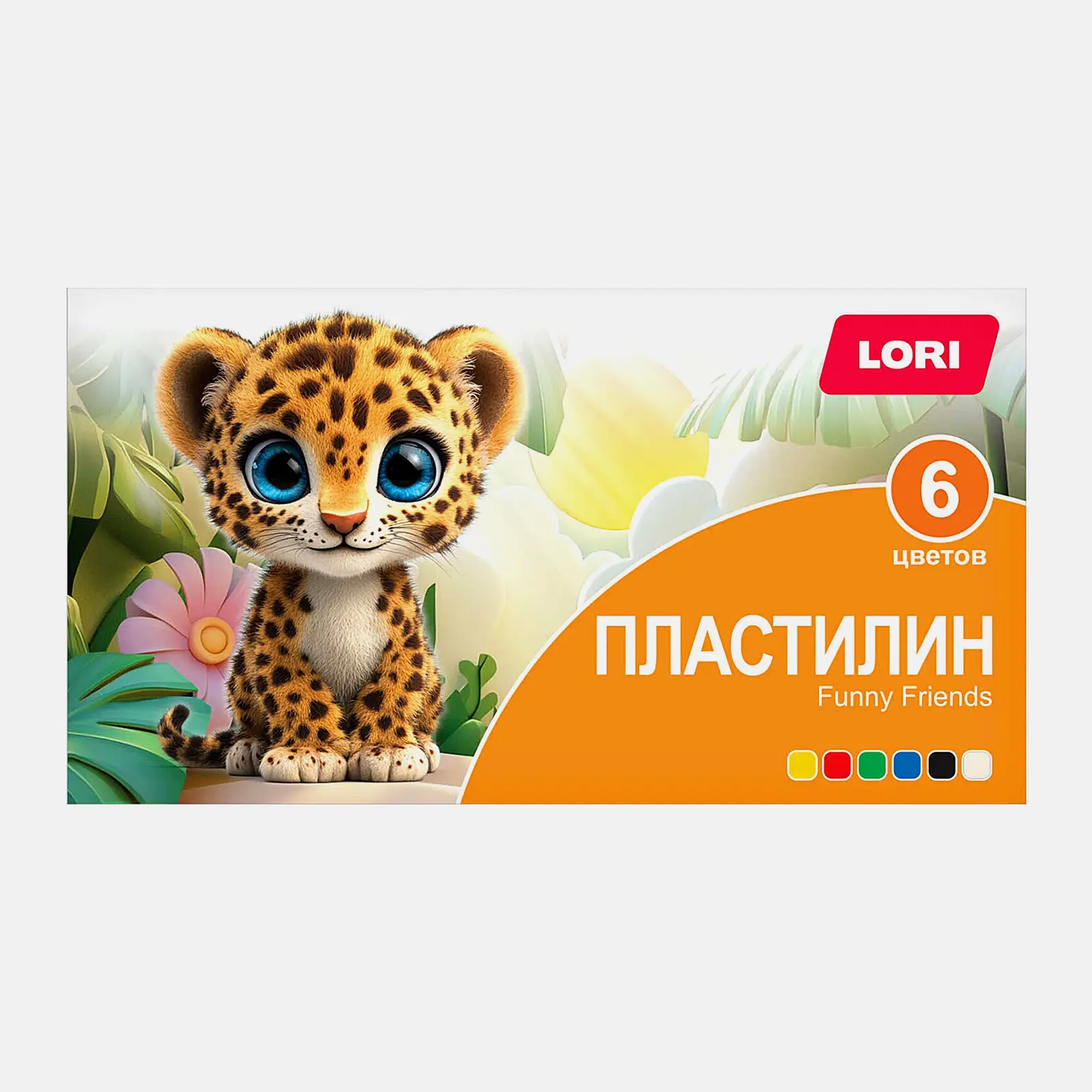 Пластилин 6 цветов Lori