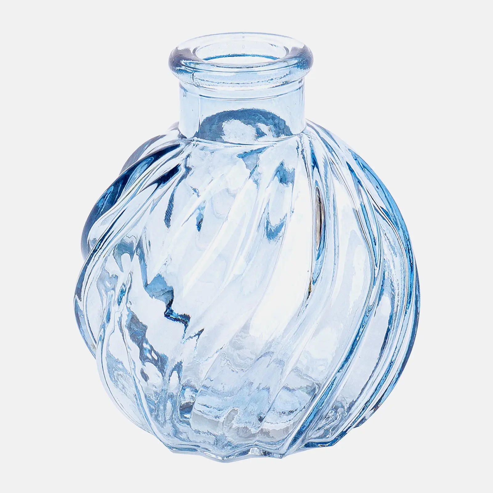 Ваза стеклянная голубая 8.5см