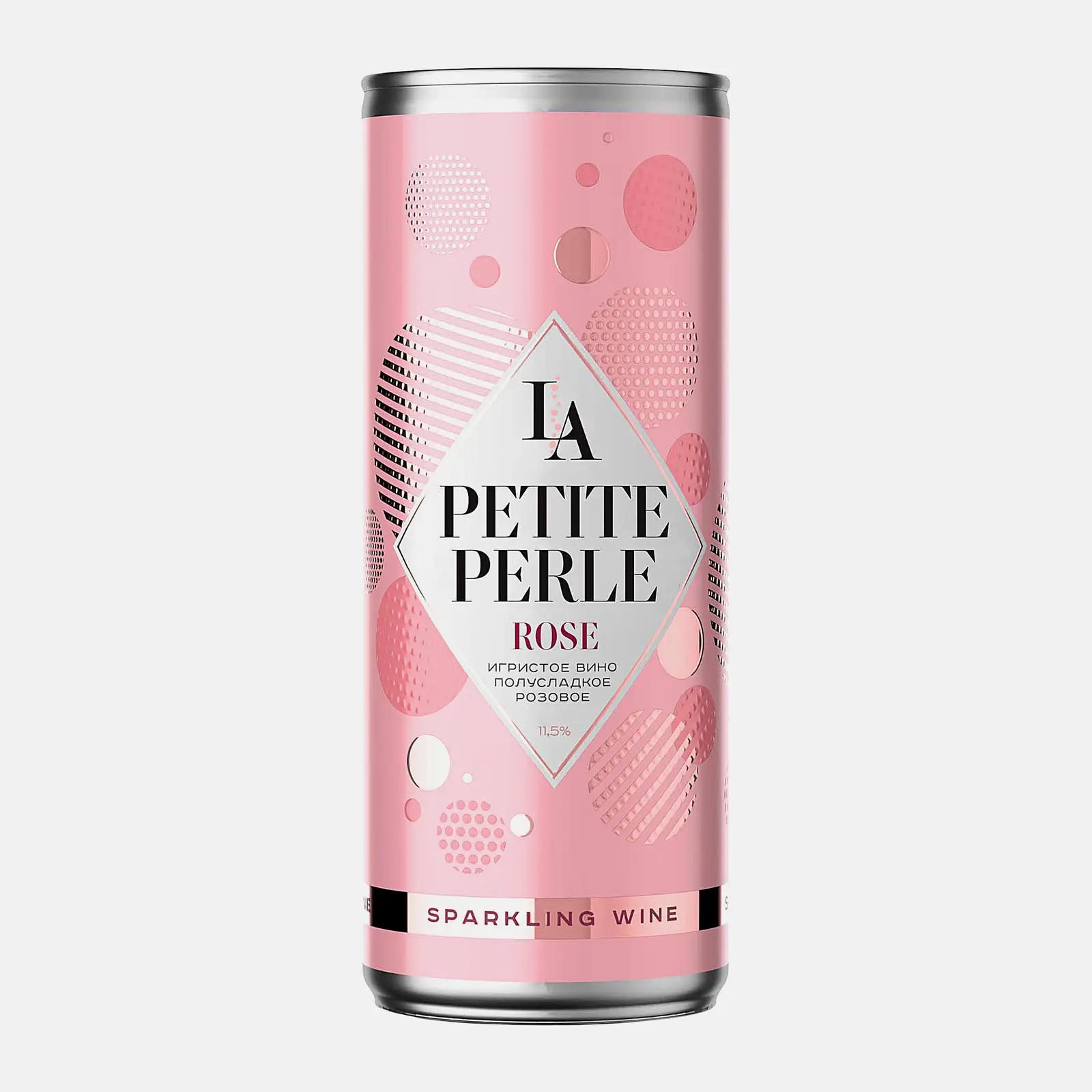 Изображение товара Игристое розовое вино ЛаПетитПерле полусладкое 250 мл в алюминиевой банке
