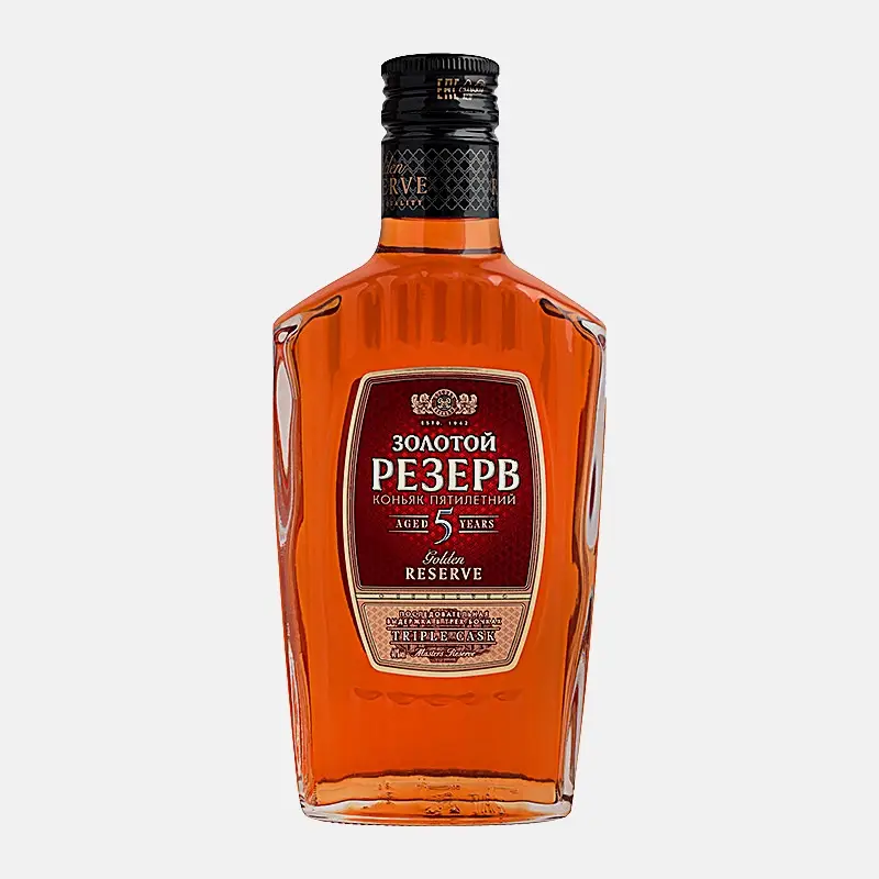 Изображение товара Коньяк Золотой резерв 5 лет 40 250 мл - элитный российский коньяк с выдержкой