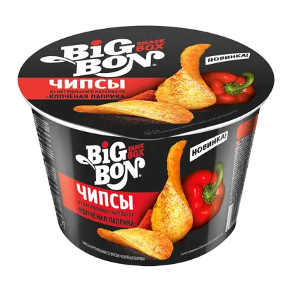 Изображение товара Картофельные чипсы Big Bon копченая паприка 70 г вкусная закуска
