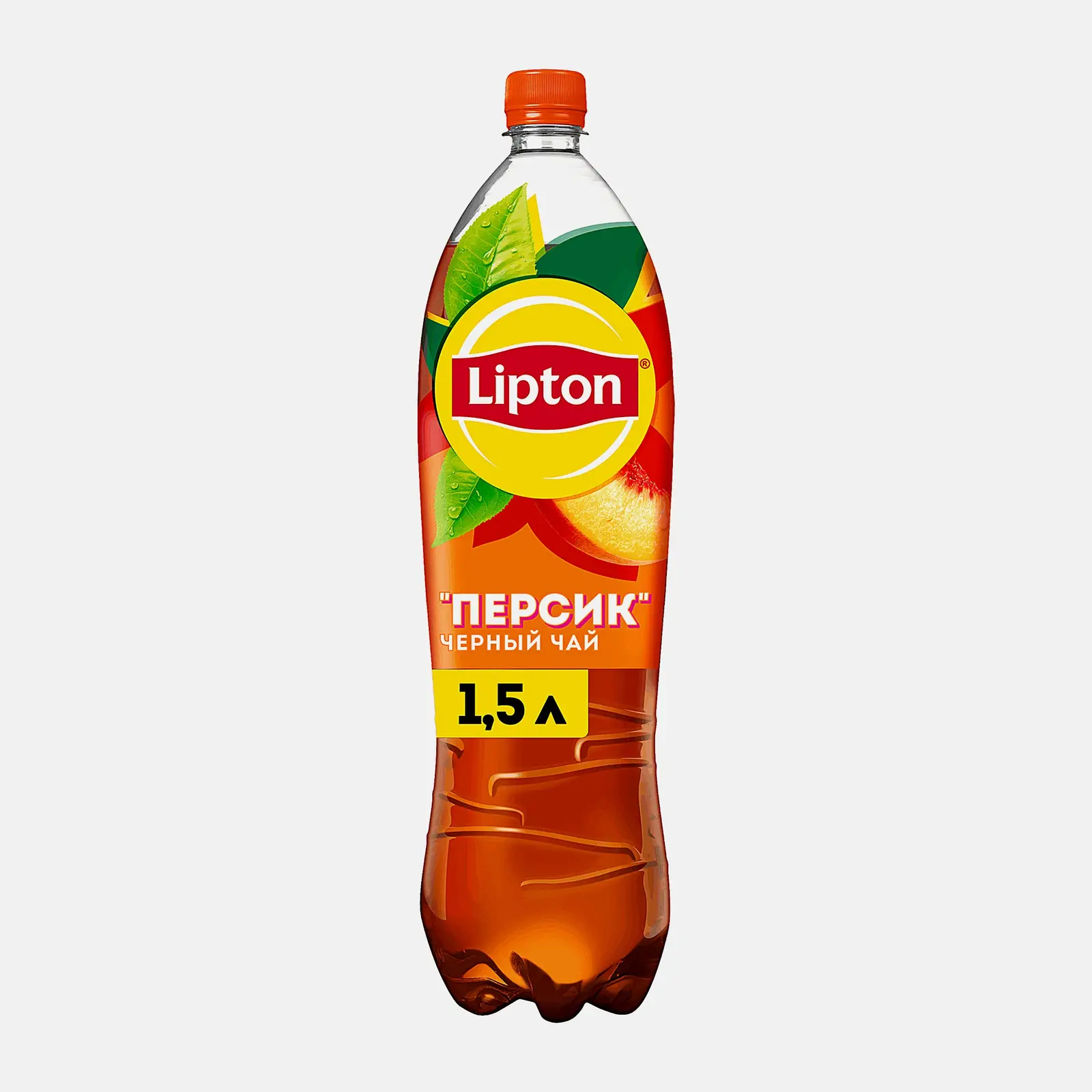 Изображение товара Lipton Чай черный холодный Персик 1.5л - освежающий напиток